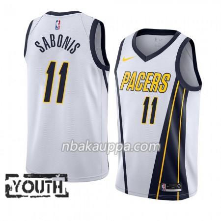 Indiana Pacers Domantas Sabonis 11 2018-19 Nike Valkoinen Pelipaidat Swingman - Lasten